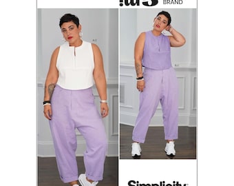Sewing Pattern Simplicity S9754 Shirt Top Cargo Pants mimi g Misses Size 16-26