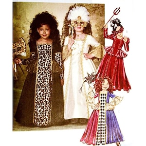 Butterick Sewing Pattern Historical & Masquerade Costumes Girls Size 6-8