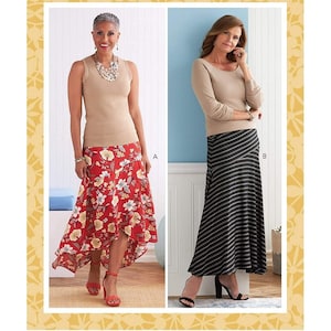 Butterick Sewing Pattern 6818 10957 Hi Low Flared Skirt Size 16-24