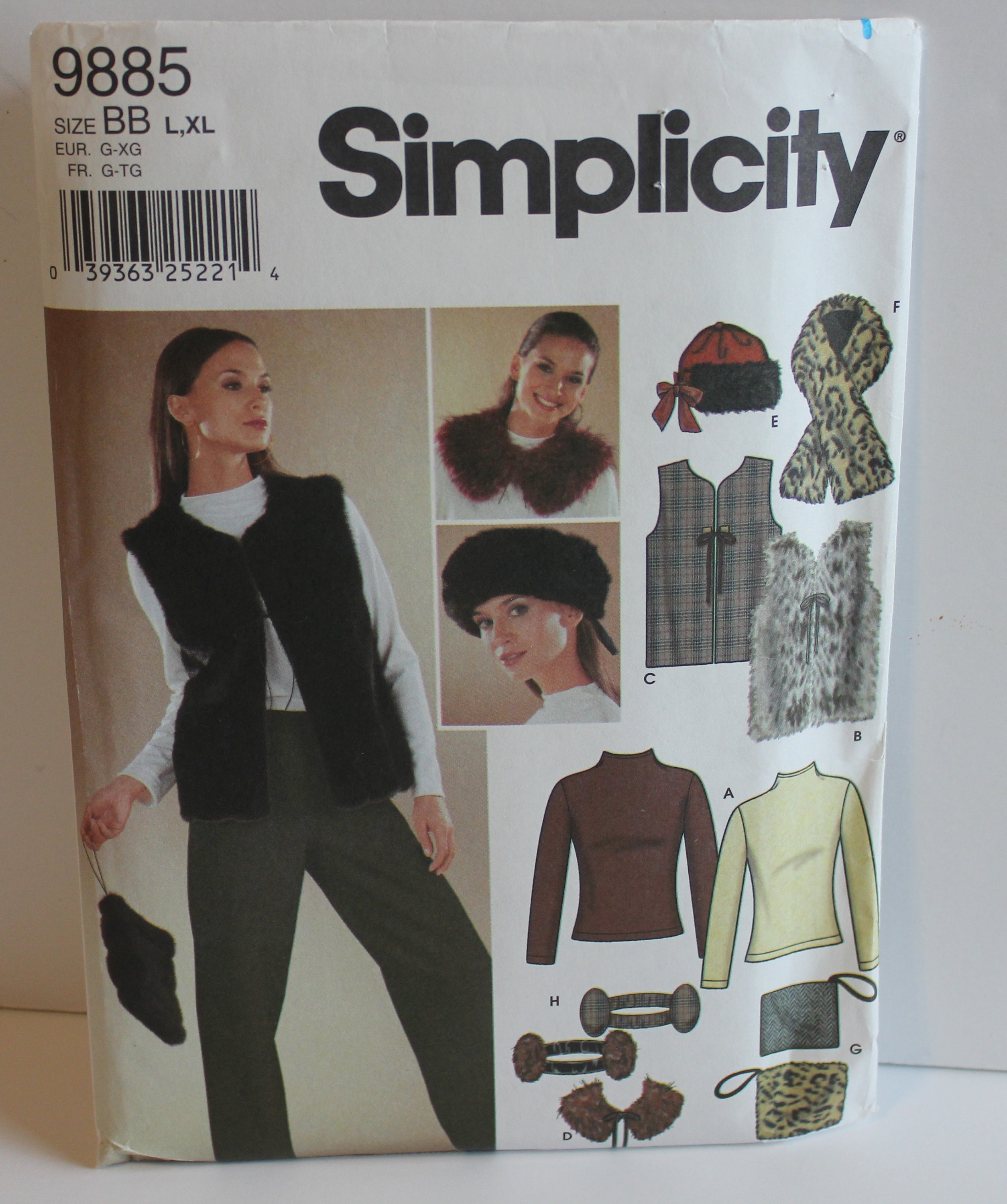 Simplicity Sewing Pattern 9885 Misses Vest Accessories Top | Etsy