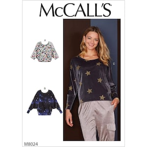 McCall&#39;s Sewing Pattern 10414 8024 Misses Tops Size 8-22
