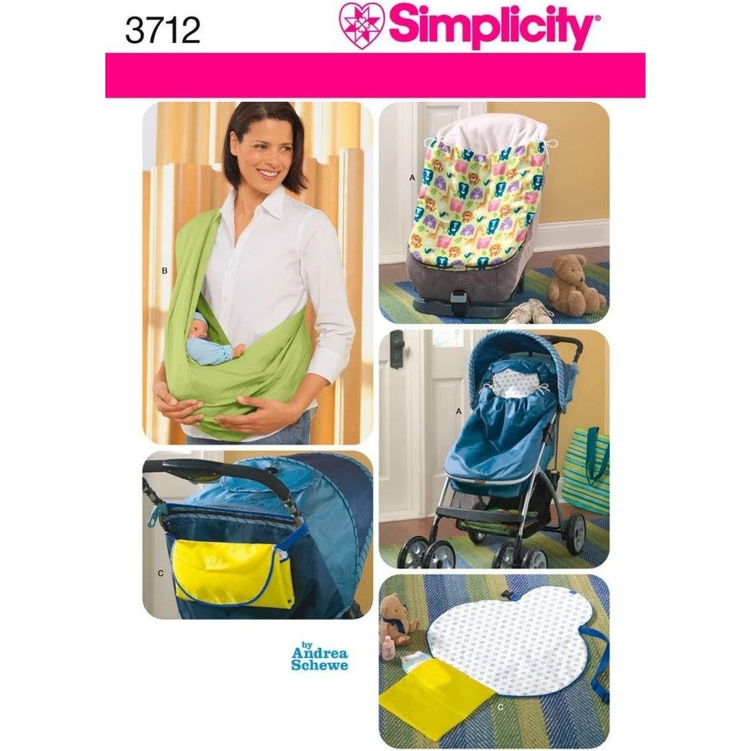 Simplicity Sewing Pattern 3712 Baby Stroller Car Seat Bunting Etsy