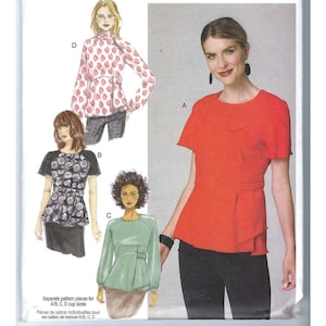 Butterick Sewing Pattern 6375 Raglan Sleeve Blouses Shirt Size 14-22