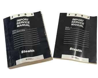 1991 Chrysler Stealth Import Service Manual 1 & 2 Engine Chassis Body Electrical