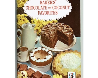 Baker's chocolade- en kokosnootfavorietenkookboek 1980 8e Ed. Paperback