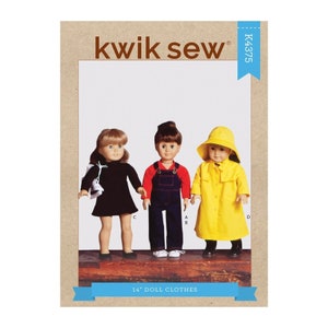 Kwik Sew Sewing Pattern 4375 Doll Clothes for 18&quot; Dolls