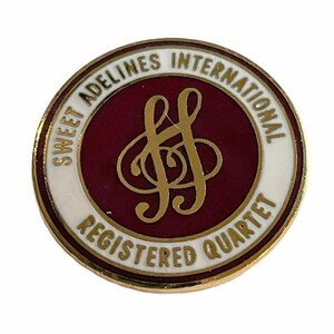 Enamel Pinback Lapel Sweet Adelines International Registered Quartet