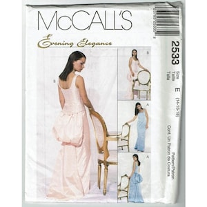 McCall&#39;s Sewing Pattern 2533 Gown Formal Evening Misses Size 14-18