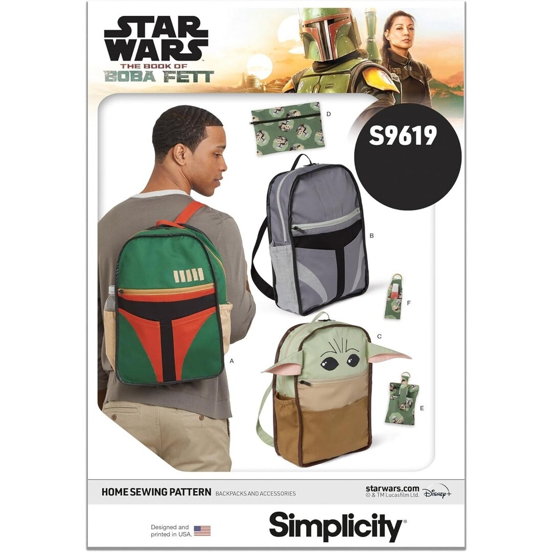 Simplicity Sewing Pattern 9619 11657 Disney Star Wars Backpacks and ...