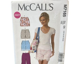 McCALL'S M7165 Misses' Shorts Pattern Size 12-20 Easy Sewing