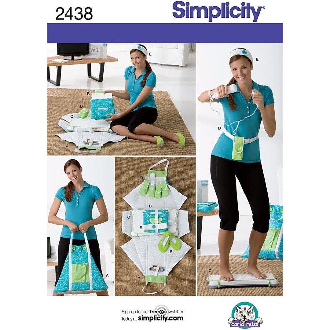 Simplicity Sewing Pattern 2438 Workout Accessories Bag Tote Slippers - Etsy