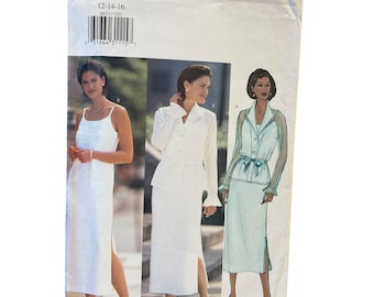 Butterick Sewing Pattern 6453 Top Dress Misses Petite Size 12-16