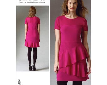 Vogue Sewing Pattern V1383 DONNA KARAN Dress Misses Size 14-22