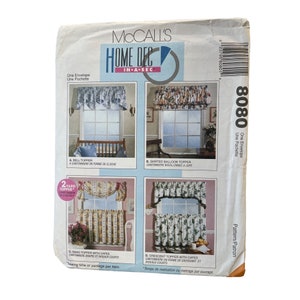 McCalls Sewing Pattern 8080 Valance Curtain Swag