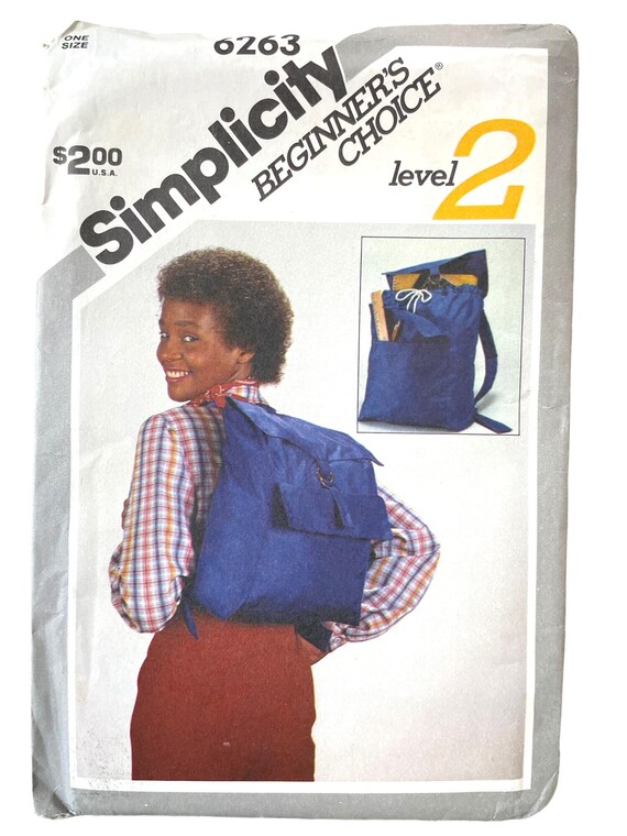 Simplicity Sewing Pattern 6263 Backpack School Hiking Etsy