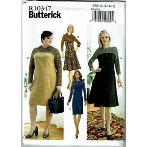 Butterick Sewing Pattern 10347 Misses Dress Size 8-16