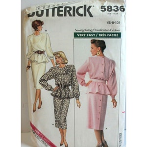 Butterick  Sewing Pattern 5836 Misses Skirt Top Size 6-10 Petite