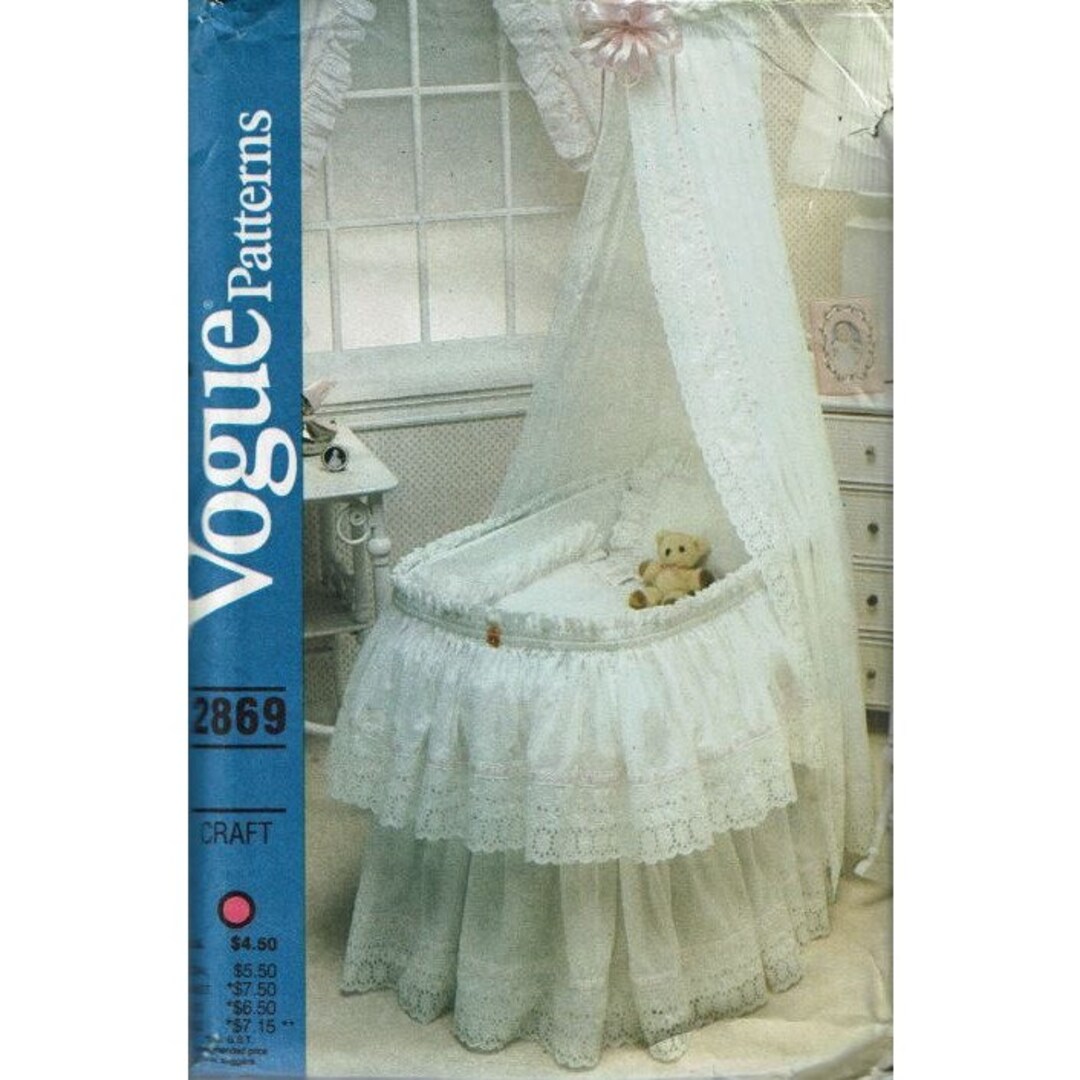 Vogue Sewing Pattern 2869 Nursery Skirt Liner Curtain Etsy
