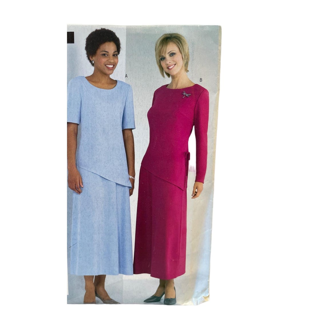 Butterick See and Sew Sewing Pattern 4324 Dress Skirt Top Misses Size ...