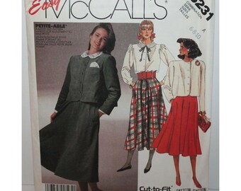 Molde de costura McCalls 3231 para jaqueta, blusa e saia femininas, tamanhos 6 a 10.