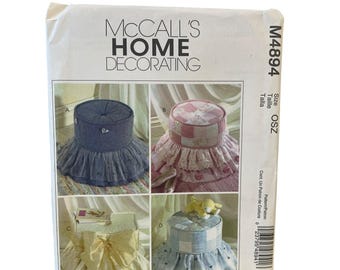McCALL'S M4894 Home Decorating Ottoman Cover OSZ Patchwork Pattern UNCUT FF