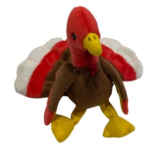 TY Beanie Babies GOBBLES Thanksgiving Turkey 6&quot;
