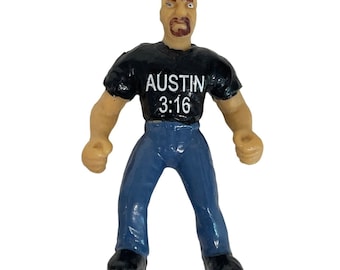 Jakks Pacific WWF Signature Series 1 Stone Cold Steve Austin MINI FIG
