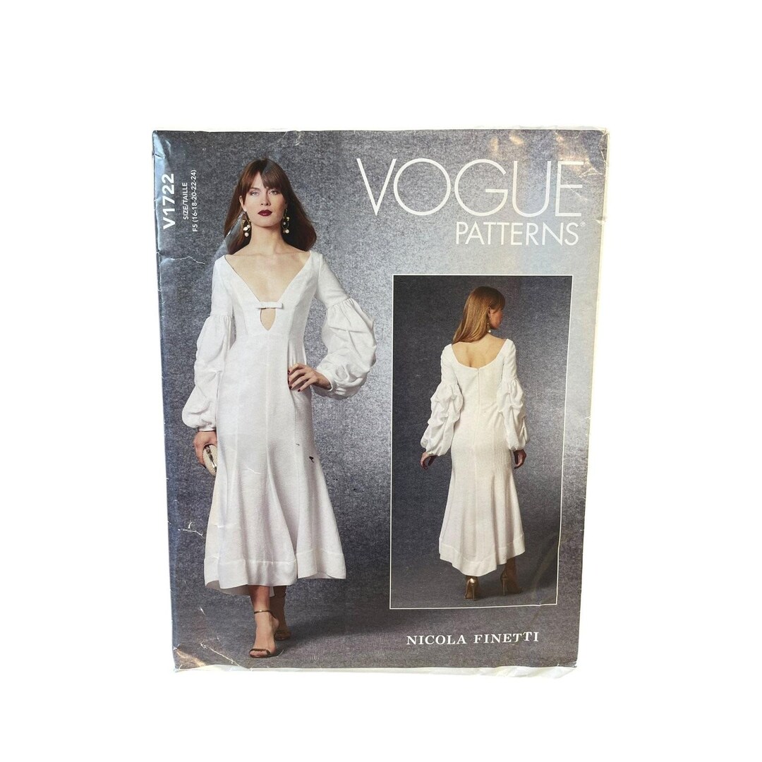 nicola finetti green dress VOGUE PATTERNS V1722 Misses Special Occasion Sizes 16-24 SUB-CATEGORY:FBB