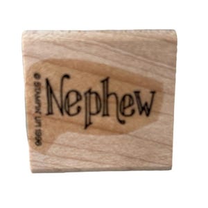 NEW NO INK Stampin Up Mounted Rubber Stamp Nephew
