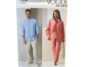 Vogue Patterns V2039 Unisex Shirt Pants S-M-L-XL-XXL Modern Sewing Pattern