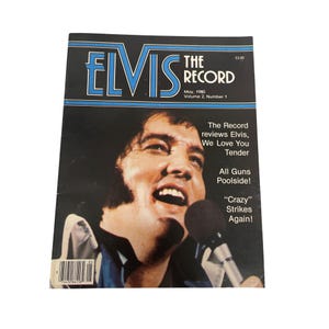 Vintage Elvis Presley &quot;The Record&quot; Magazine May 1980 Vol 2 No 1 Music