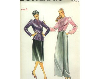 Butterick Sewing Pattern 3326 Jacket Blouse Skirt Misses Size 8 Evan Picone