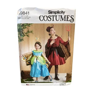 Simplicity S9841 Kostuums: Pauw Duivel Jurk voor Kinderen van 3-6 jaar, Halloween Speelkostuum