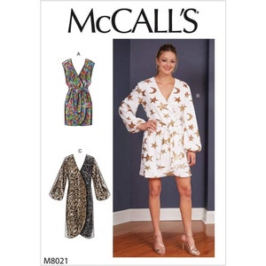 McCalls Sewing Pattern 8021 10417 Dresses & Belt Misses Size 8-22