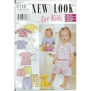 New Look Sewing Pattern 6112 Top Shirt Pants Size NB-L