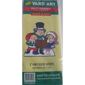Caroler Kids Yard Art Pattern and Instructions 41&quot; X 42&quot;
