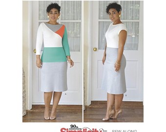 Simplicity D0885 / 8547 Misses/Miss Petite Knit Dress Pattern Size 18-26 MIMI G