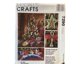 McCall's Crafts Sewing Pattern 7290 Holiday Round Up Cowboy Boot Ornaments Decor