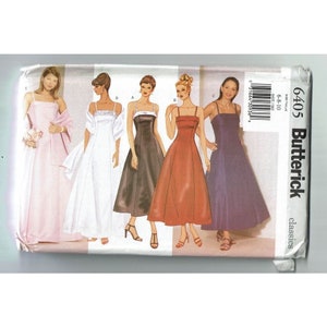 Butterick Sewing Pattern 6405 Dress Stole Formal Misses Petite Size 6-10