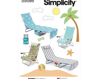 Simplicity Sewing Pattern S9586 Lounge & Beach Chair Covers