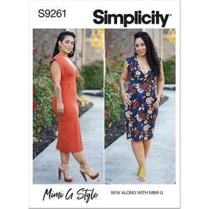 Simplicity Sewing Pattern 9261 10995 Knit Dress Mimi G Size 6-14
