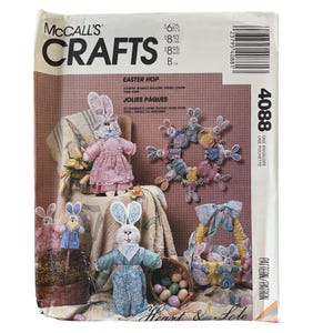 McCall's Crafts 4088 Patroon gevuld konijntje voor paasdecoraties