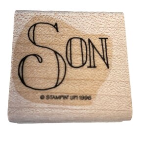 NEW NO INK Stampin Up Mounted Rubber Stamp Son