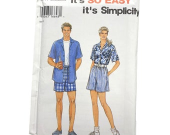 Simplicity Sewing Pattern 9429 Shorts Shirt Unisex Adult Size XS-XL