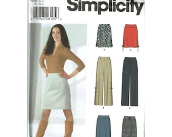 Uncut Simplicity Sewing Pattern 628 5861 Misses Skirt and Pants Size 4 ...