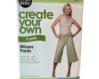 Simplicity It's Sew Easy Misses Pants Culottes Sewing Pattern Size A 8-18