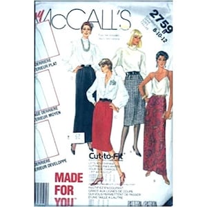 McCall&#39;s Sewing Pattern 2759 Misses Skirt Size 8-12
