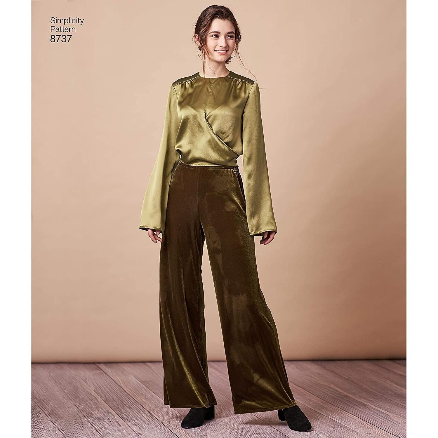 Simplicity 8737 ブラウス 裁縫パターン レディース サイズ6-14