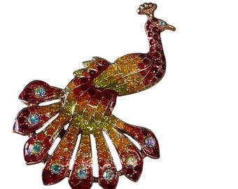 MTF Broches de lezard en email Pour femme Broche en strass vert de mode