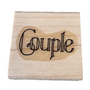 NEW NO INK Stampin Up Mounted Rubber Stamp Couple